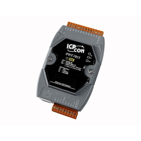 Icp Das 16-channel Isolated Digital Input Module with 32-bit Counters PoE Module PET-7053